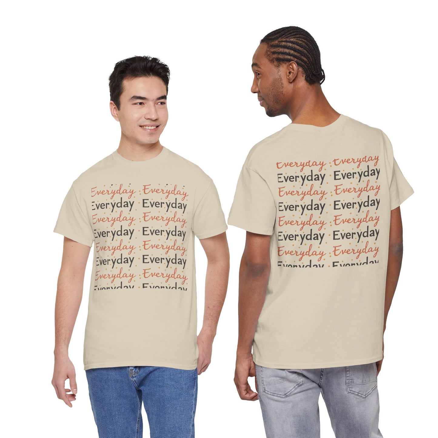 Everyday Repeat Graphic Tee — Minimalist Positive Message T-Shirt