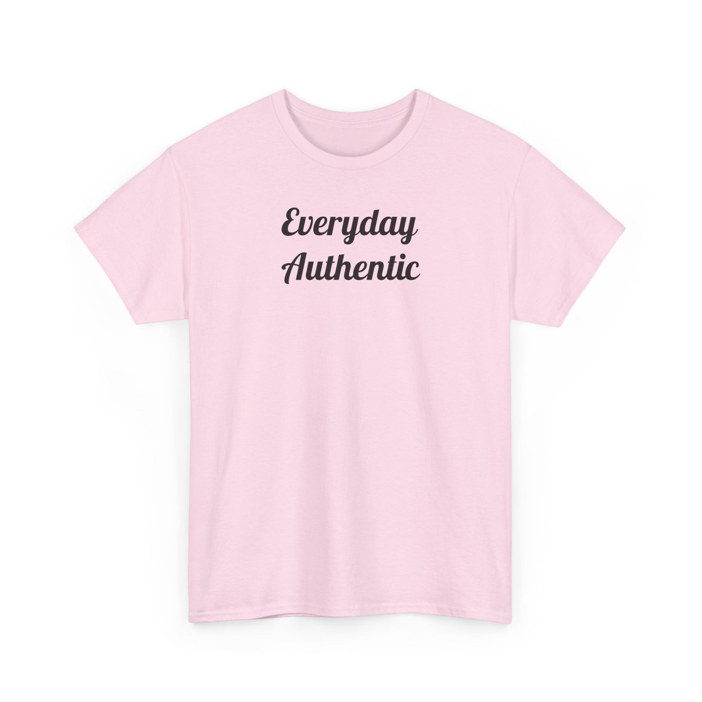 Everyday Authentic Tee — Minimal Script Graphic T-Shirt