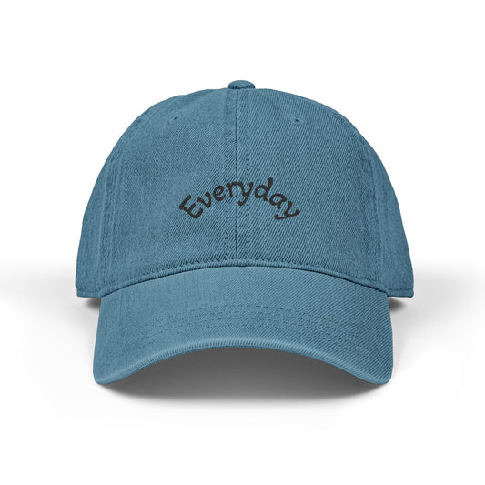 Custom Embroidered Text Denim Hat | Light Blue Cap
